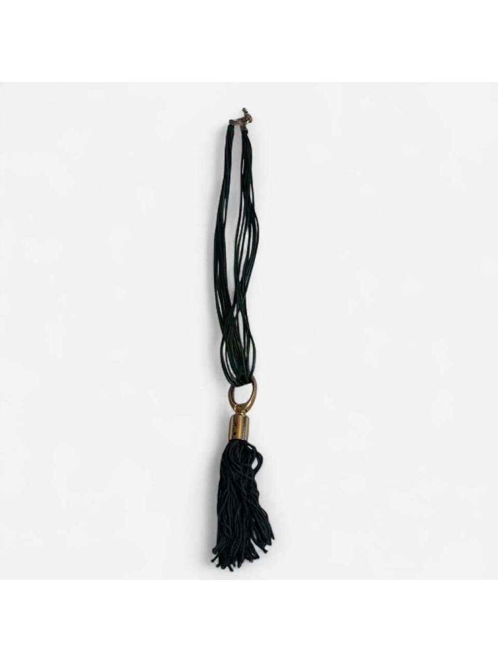 Dark Green Multi-Strand Tassel Necklace